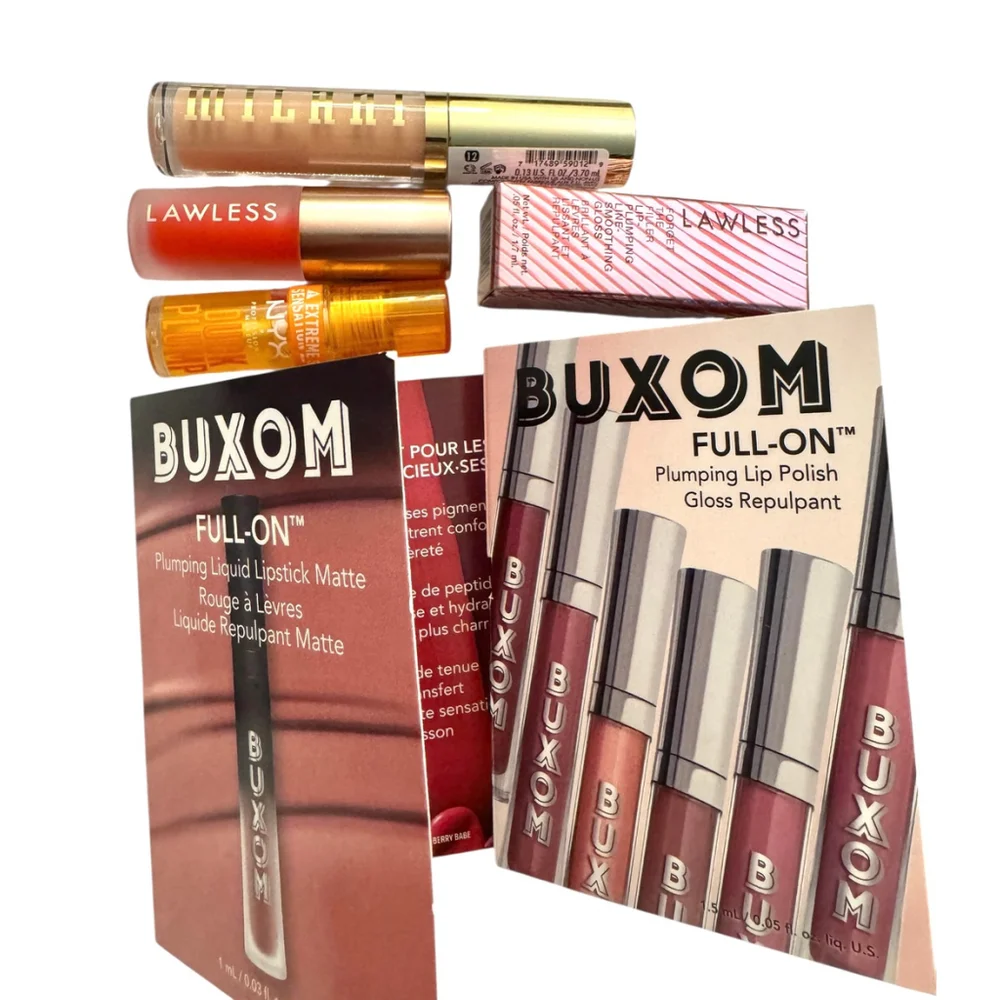 New lip plimp Buxom, Milani Lawless Plumping Balm & Gloss, Trial Sizes